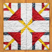 Cardinal Directions Quilt Block Pattern | 16", 18", 20", 22", and 24" Size Versions Included # 415-B-2