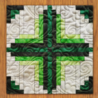 Cross Sphere Quilt Block Pattern | 16", 18", 20", 22", and 24" Size Versions Included # 469-B-2