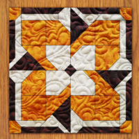 Spinning Rose Quilt Block Pattern | 16", 18", 20", 22", and 24"  Size Versions Included # 385-B-2