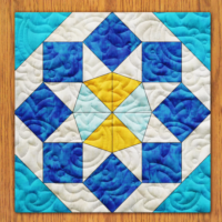 Sun Waves Quilt Block Pattern | 16", 18", 20", 22", and 24"  Size Versions Included # 331-B-2
