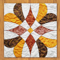 Sprouting Blossoms Quilt Block Pattern | 16", 18", 20", 22", and 24"  Size Versions Included # 363-B-2