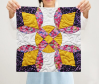 Sunflower Biscuits Quilt Block Pattern | 16", 18", 20", 22", and 24"  Size Versions Included # 356-B-2