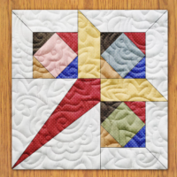 Wedding Bouquets Quilt Block Pattern | 16", 18", 20", 22", and 24"  Size Versions Included # 348-B-2