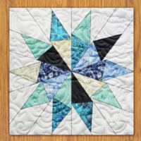 Taffy Sun Wheels Quilt Block Pattern | 16", 18", 20", 22", and 24"  Size Versions Included # 346-B-2