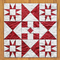 Ohio Star Clusters Quilt Block Pattern |16", 18", 20", 22", and 24"  Size Versions Included # 345-B-2