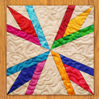 Carolina Lilies Variation Quilt Block Pattern | 16", 18", 20", 22", and 24"  Size Versions Included # 313-B-2