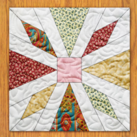 Winged Diamonds Quilt Block Pattern | 16", 18", 20", 22", and 24"  Size Versions Included # 311-B-2