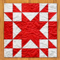 Sparkling Star Quilt Block Pattern | 16", 18", 20", 22", and 24" Size Versions Included # 278-B-2
