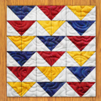 Flying Geese Variation Quilt Block Pattern | 16", 18", 20", 22", and 24" Size Versions Included # 222-B-2