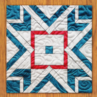 Rose Quartz Quilt Block Pattern | 16", 18", 20", 22", and 24" Size Versions Included # 393-B-2