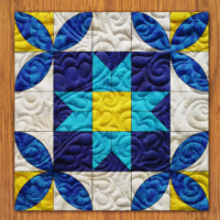 Picnic Stars Quilt Block Pattern | 16", 18", 20", 22", and 24" Size Versions Included # 452-B-2