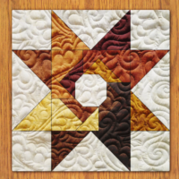 Star Fiesta Quilt Block Pattern | 16", 18", 20", 22", and 24" Size Versions Included # 418-B-2