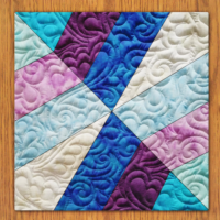 Umbrellas Perspective Quilt Block Pattern | 16", 18", 20", 22", and 24" Size Versions Included # 420-B-2