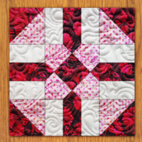 Diamond Targets Quilt Block Pattern | 16", 18", 20", 22", and 24" Size Versions Included # 424-B-2