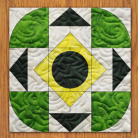 Scope Sight Quilt Block Pattern | 16", 18", 20", 22", and 24" Size Versions Included # 421-B-2