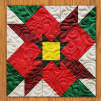 Rosie Star Quilt Block Pattern | 16", 18", 20", 22", and 24" Size Versions Included # 449-B-2