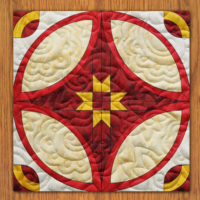 Spiral Star Quilt Block Pattern | 16", 18", 20", 22", and 24" Size Versions Included # 378-B-2