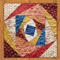 Folded Roses Quilt Block Pattern | 16", 18", 20", 22", and 24" Size Versions Included # 360-B-2