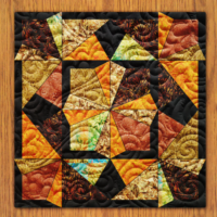 Cockade Fans Quilt Block Pattern | 16", 18", 20", 22", and 24" Size Versions Included # 353-B-2