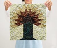 Morning Fruit Trees Quilt Block Pattern | 16", 18", 20", 22", and 24" Size Versions Included # 366-B-2