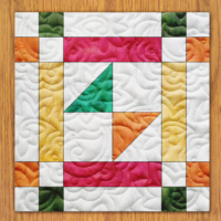 Candy Stars and Hashes Quilt Block Pattern | 6", 8", 10", 12", and 14" Size Versions Included # 165-B-3