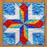 Countered Arrows Quilt Block Pattern | 6", 8", 10", 12", and 14" Size Versions Included # 368-B-3