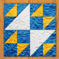 Flying Geese Variation Quilt Block Pattern | 16", 18", 20", 22", and 24" Size Versions Included # 222-B-4