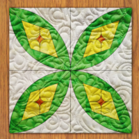 Butterfly Wings Quilt Block Pattern | 16", 18", 20", 22", and 24" Size Versions Included # 326-B-4