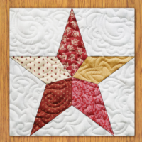 Twinkling Star Quilt Block Pattern | 16", 18", 20", 22", and 24" Size Versions Included # 341-B-4