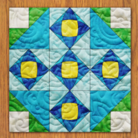 Shimmering Star Quilt Block Pattern | 16", 18", 20", 22", and 24" Size Versions Included # 286-B-4