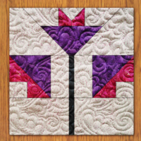 Carolina Lilies Variation Quilt Block Pattern | 16", 18", 20", 22", and 24"  Size Versions Included # 313-B-4