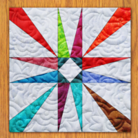 Mosaic Stars Quilt Block Pattern | 16", 18", 20", 22", and 24" Size Versions Included # 285-B-4