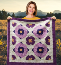 Ring Smoke Wall Quilt | 40x40 Inches # W - 372