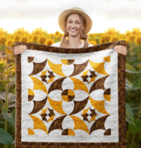 Stark Florets Wall Quilt | 40x40 Inches # W - 362