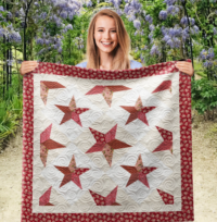 Twinkling Star Wall Quilt | 40x40 Inches # W - 341