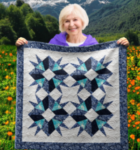 Ocean Orchids Wall Quilt | 40x40 Inches # W - 305