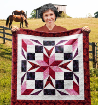 Stunning Stars Wall Quilt | 40x40 Inches # W-411