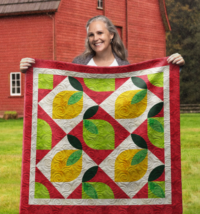 Lemon Lime Wall Quilt | 40x40 Inches # W - 399