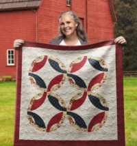 Illusionist's Rings Wall Quilt | 40x40 Inches # W - 354