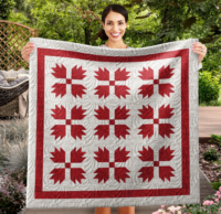 Bear Paw Wall Quilt | 40x40 Inches # W - 157