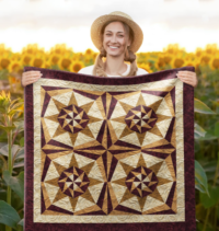 Jewel Star Wall Quilt | 40x40 Inches # W-386