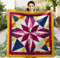 Firework Stars Wall Quilt | 40x40 Inches # W-367
