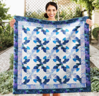 Drunkards Path Wall Quilt | 40x40 Inches # W - 219