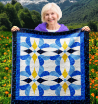 Sprouting Blossoms Wall Quilt | 40x40 Inches # W - 363