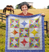 Shimmering Fans Wall Quilt | 40x40 Inches # W - 355