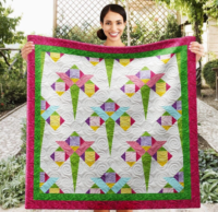 Wedding Bouquets Wall Quilt | 40x40 Inches # W - 348