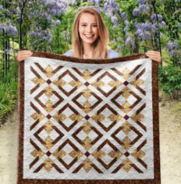 Ribbon Laces Wall Quilt | 40x40 Inches # W - 343