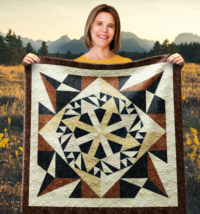 Winter Crystals Wall Quilt | 40x40 Inches # W - 316