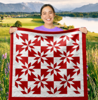 Small Hunter Star Wall Quilt | 40x40 Inches # W - 279