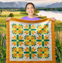 Autumn Keeper Wall Quilt | 40x40 Inches # W - 290